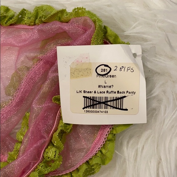 NWT Coquette Sheer and Lace Ruffle Panty (Size L) - Picture 4 of 4